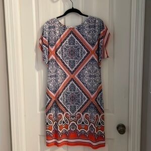 Studio One size 10 dress Orange and Blue